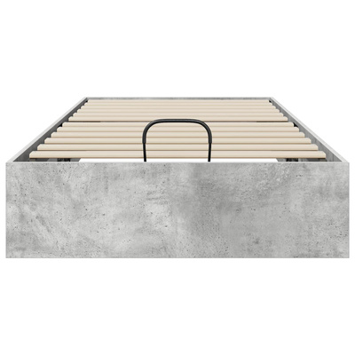 Łóżko otomanowe Betonowy Szary 90 x 190 cm Drewno inżynieryjne