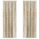 Zasłony z weluru z zasłonami 2 pcs Kremowy 260 x 140 cm Aksamit