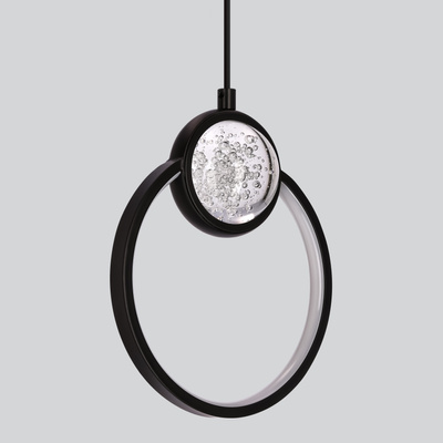 LACRIMA lampa wiszaca 20cm czarny 15W LED 3000K maskownica biała  31-35592