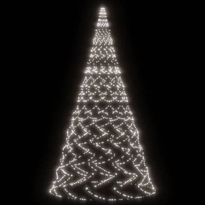 vidaXL Choinka do montażu na maszcie, 3000 zimnych białych LED, 800 cm