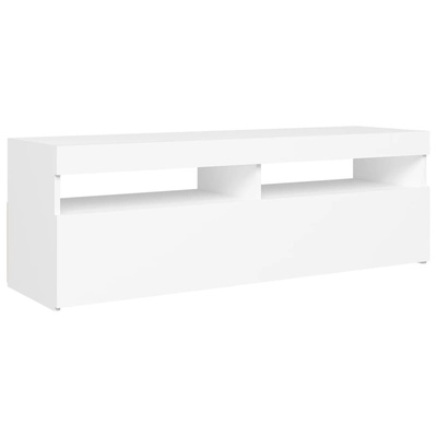 vidaXL Szafka pod TV z oświetleniem LED, biała, 120x35x40 cm