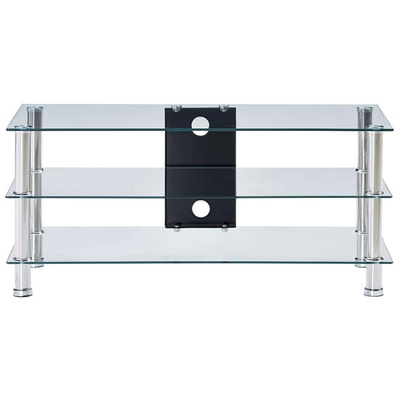 vidaXL Szafka pod TV, przezroczysta, 90x40x40 cm, hartowane szkło