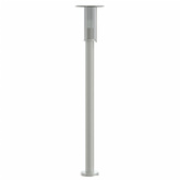 Lampa ogrodowa na słupku, srebrna, 100 cm, stal nierdzewna