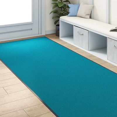 Dywanik wejściowy Cyan i Czarny 120 x 300 cm 100% poliamid