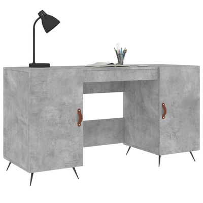 vidaXL Biurko, szarość betonu, 140x50x75 cm, materiał drewnopochodny model standard