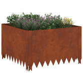 Krawężnik do trawnika 60 x 60 x 35 cm Stal Rdzawy