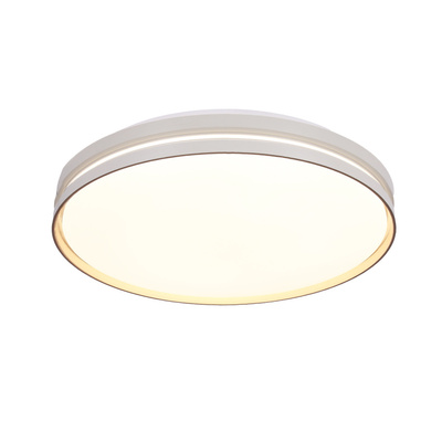 Montana Lampa sufitowa plafon biały+złoty 24w led 40 cm klosz biały
