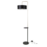 Lampa podłogowa czarna złota 1xE27 Impact 51-00026