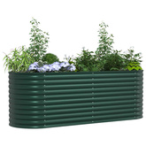 Podniesiony grządka Zielony 240 x 80 x 81 cm Stal