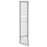 Podniesiona rabata gabionowa, trapezowa, stal, 100x20x100 cm