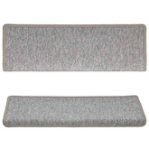Maty na schody 15 szt. 65x21x4 cm Jasnoszary prostokątny brzeg