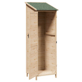 Shed ogrodowy naturalny 59,5 x 56 x 176,5 cm Drewno Świerkowe