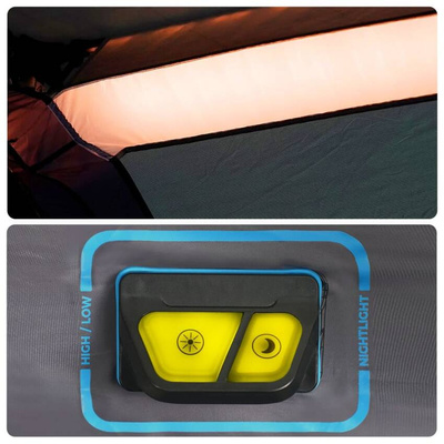 vidaXL Namiot rodzinny z LED, 10-os., jasnozielony