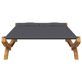 vidaXL Leżak, 165x188,5x46 cm, lite gięte drewno, antracytowy