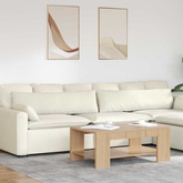 Poduszki na sofę 2 pcs Kremowy 145 x 40 cm Tkanina sztruksowa