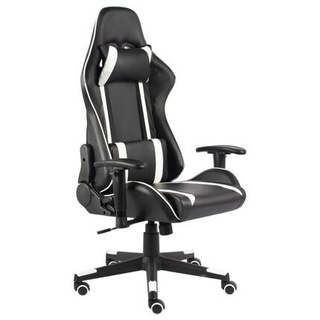 Obrotowy fotel gamingowy, biały, PVC vidaXL