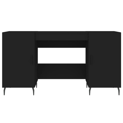 vidaXL Biurko, czarne, 140x50x75 cm, materiał drewnopochodny model standard