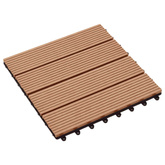 Płytka Tarasowa 11 pcs Drewno tekowe 30 x 30 cm