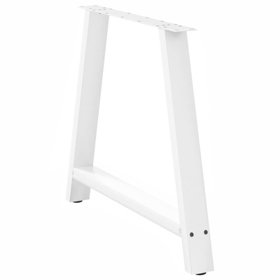 Nogi do stołu jadalnego w kształcie litery A 2 szt. Białe 90x(72-73) cm Stal