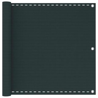 Ekran balkonowy Ciemnozielony 120 x 800 cm HDPE i aluminium