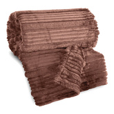 Koc Nina jasnobrązowy 220x200