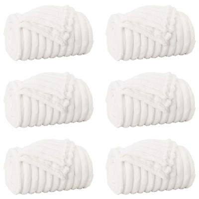 Koce narzutowe 6 pcs Biały 270 x 240 cm Polar
