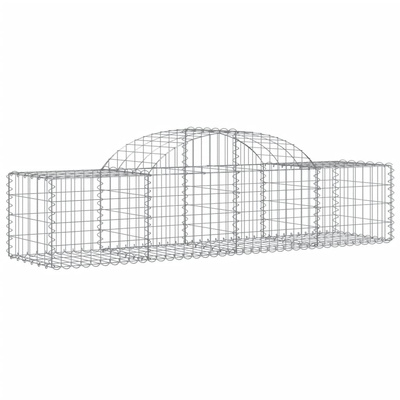 Kosze gabionowe, 3 szt, 200x50x40/60 cm, galwanizowane żelazo
