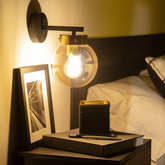 Kinkiet Ścienny Szklana Kula Abruzzo Clasico E27