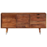 vidaXL Szafka pod TV, 118x30x55 cm, lite drewno akacjowe