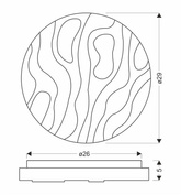 Nevada lampa sufitowa plafon biały 15w led 29 cm efekt sky