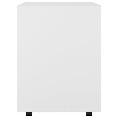 Szafka na kółkach, biała, 60x53x72 cm, materiał drewnopochodny