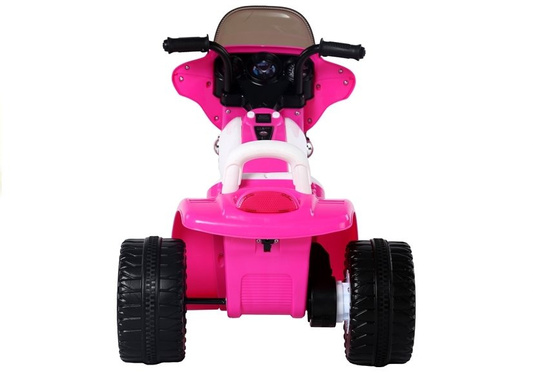 Motor na Akumulator Trójkołowy JT568 Policja Dla Dzieci LED Ciemnoróżowy