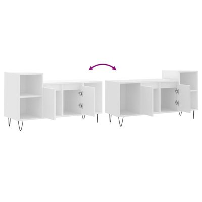 vidaXL Szafka pod TV, biała, 100x35x55 cm, materiał drewnopochodny wariant 4