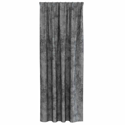 Zasłony z weluru z zasłonami 2 pcs Szary 260 x 140 cm Aksamit