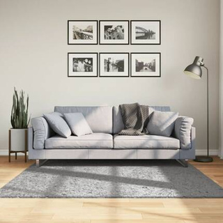 vidaXL Dywan z długim włosiem PAMPLONA, szary, 160x160 cm
