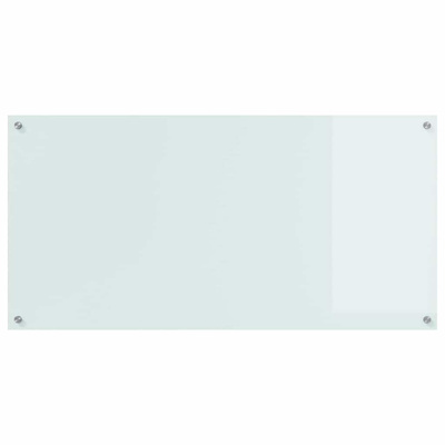 Panel kuchenny Biały 120 x 60 cm szkło hartowane
