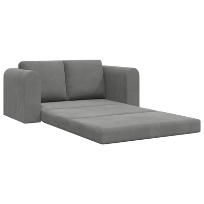 Sofa Bed Ciemnoszary 148 x 71 x 83 cm Aksamit