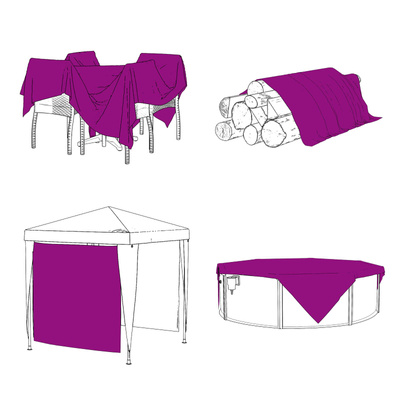 Plandeka 140 gsm przezroczysty 1 x 2,5 m PE