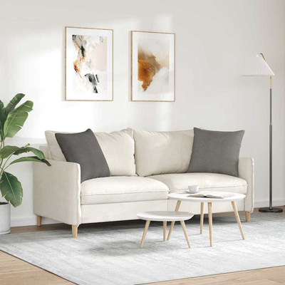 Poduszki na sofę 2 pcs Jasnoszary 50 x 50 cm Tkanina sztruksowa