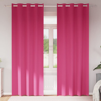 Firany blackout z kółkami 2 pcs Jasnoróżowy 245 x 140 cm