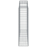 Kosze gabionowe, 13 szt, 200x50x160/180cm, galwanizowane żelazo