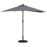 Parasolka ogrodowa Antracyt 294 x 150 x 224 cm Poliester i Stal