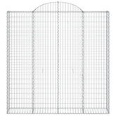 Kosze gabionowe, 5 szt, 200x30x200/220 cm, galwanizowane żelazo