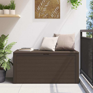 Skrzynia ogrodowa, brązowa, 116 x 44 x 55 cm