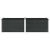 Podniesiona rabata ogrodowa Czarny 200 x 100 x 54 cm