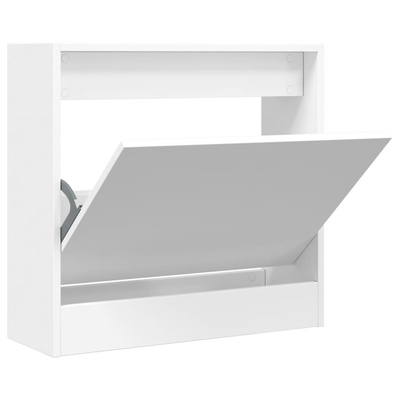 Szafka na buty, biała, 60x21x57 cm, materiał drewnopochodny