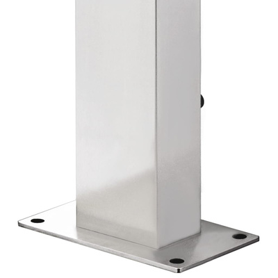 Prysznic ogrodowy z szarą podstawą, 225 cm, stal nierdzewna