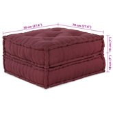 Modularna jednostka sofy 2 pcs Bordowy 140 x 70 x 36 cm tkanina