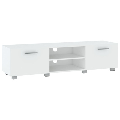 vidaXL Szafka pod TV, biała, 140x40x35 cm materiał drewnopochodny