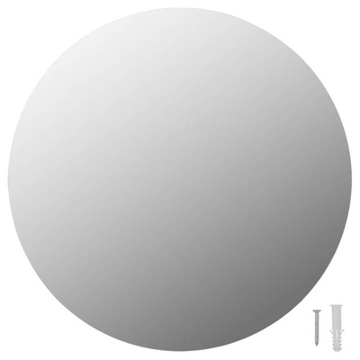 Lustro ścienne z lampkami LED, okrągłe, szklane vidaXL
